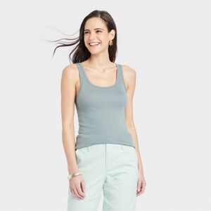 Nwt Women's Slim Fit Tank Top - A New Day Light
Teal M